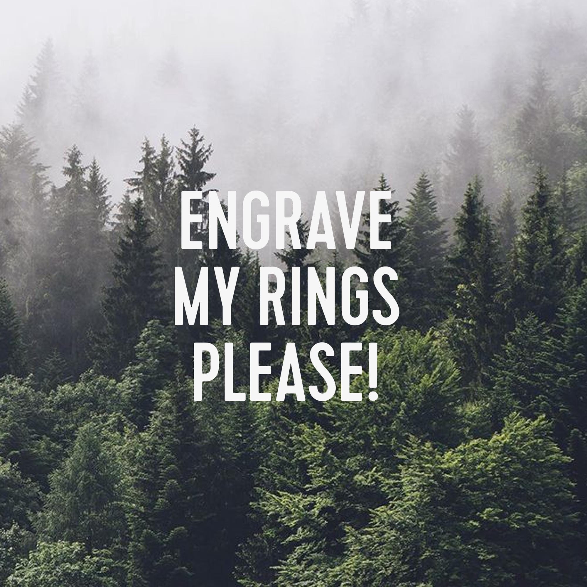 Single or couple laser engrave rings