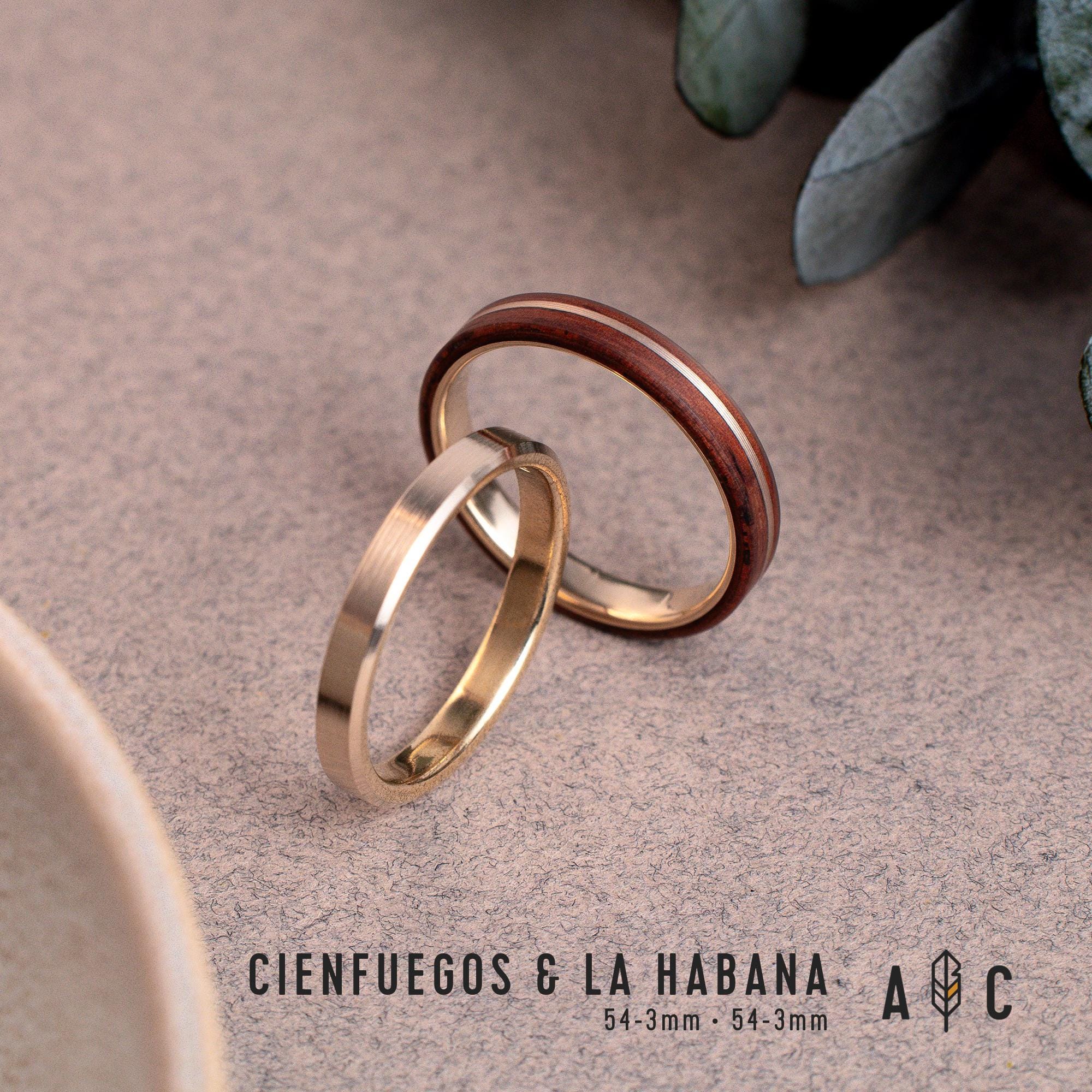 Handmade Bronze Wedding Rings, Rustic Style (Couple Set, Custom Sizes)