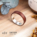 Wooden Wedding Rings: Rosewood and Titanium - Comfortable Fit