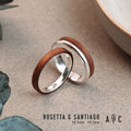 Wood Wedding Bands: Rosewood Couples Rings (Handmade, Comfort Fit)
