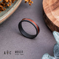 Titanium Wedding Ring: Black Brushed Finish (Lightweight, Unisex)